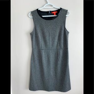Joe fresh Metallic grey dress swoop neck cocktail holiday dress